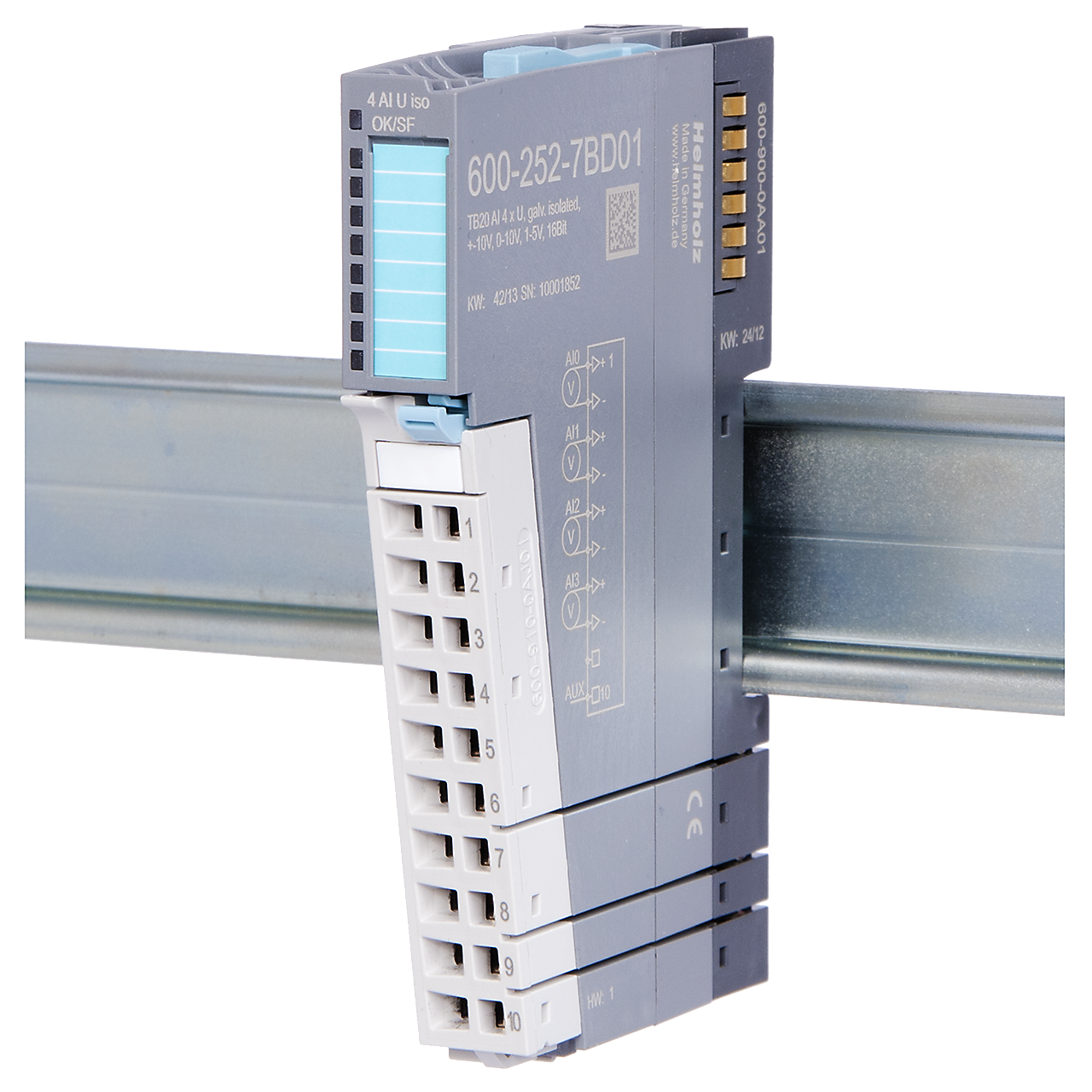 Analog-Eingabe-Modul, U, 16 Bit, Iso.