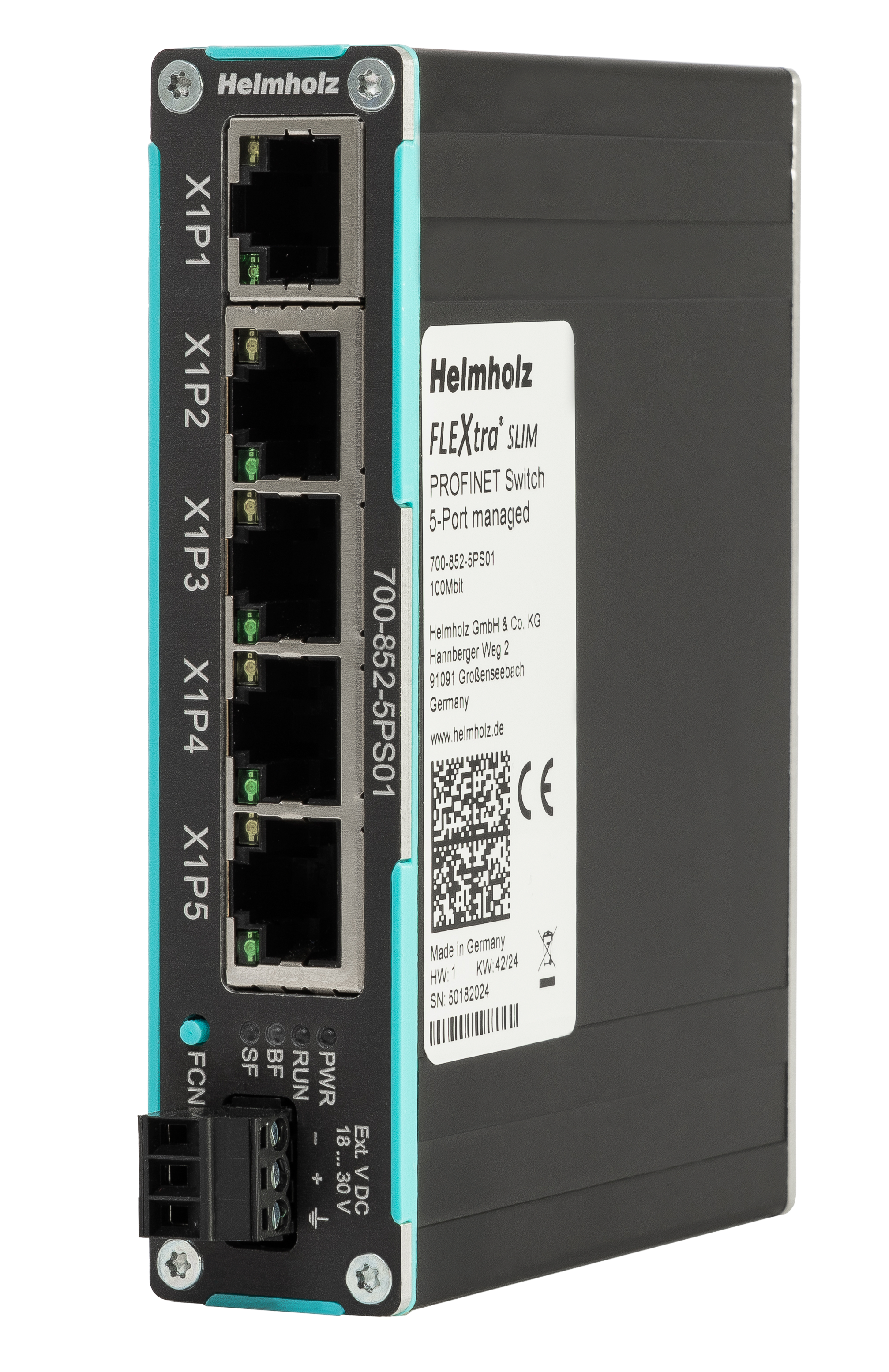 FLEXtra SLIM PROFINET-Switch, managed