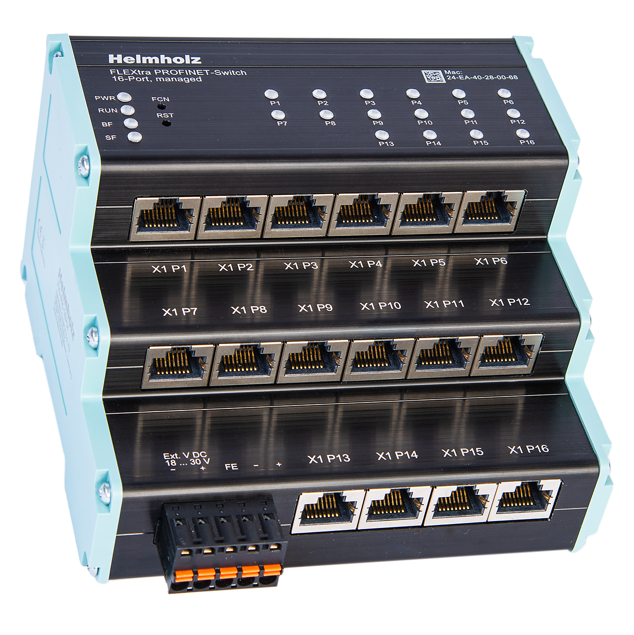 FLEXtra STAGE PROFINET-Switch 16-Port, managed