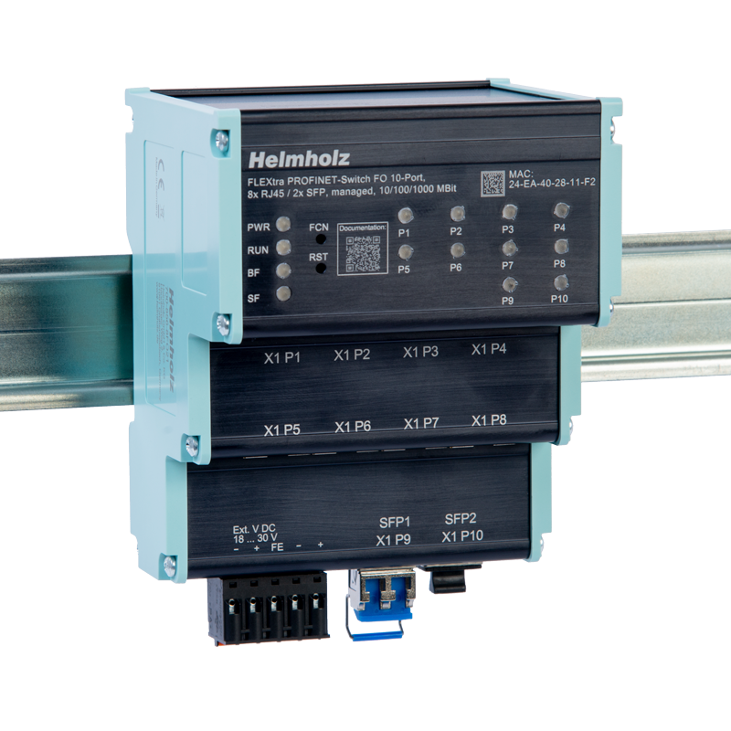FLEXtra STAGE PROFINET-Switch FO 10-Port, managed