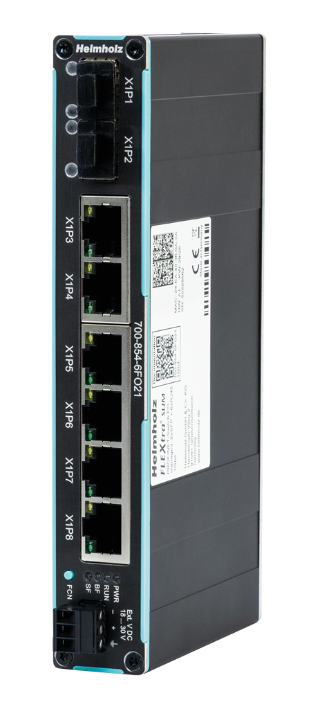 FLEXtra SLIM PROFINET-Switch, managed 6x RJ45, 2x SFP, 1GBit